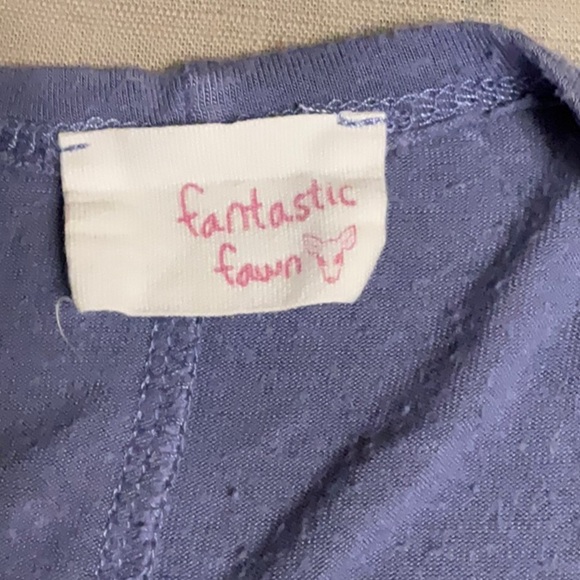 Fantastic Fawn Blue Oversized 3/4 Sleeve Blouse - Picture 5 of 6